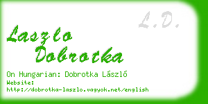 laszlo dobrotka business card