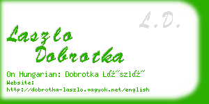 laszlo dobrotka business card